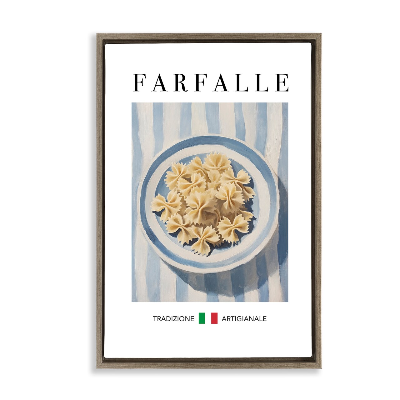 Stupell Industries Traditional Farafalle Pasta Floating Frame Design by Andreas Magnusson